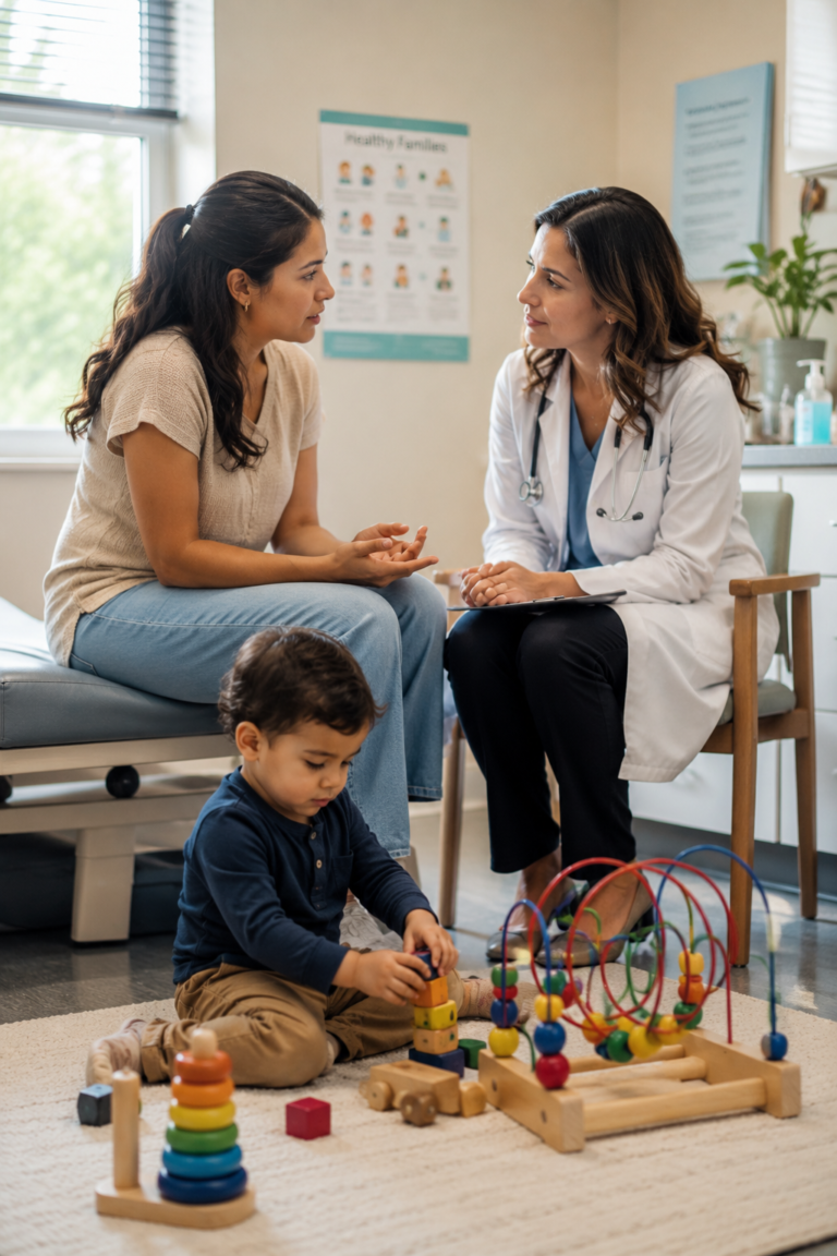 pediatrician monitoring speech delay