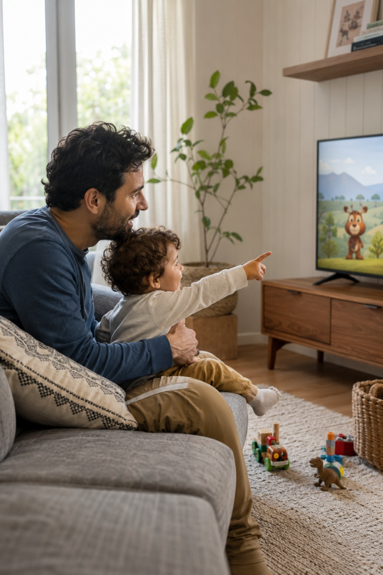 parent considering how much screen time is too much for a toddler